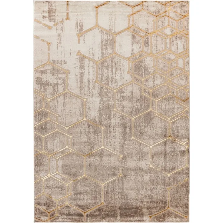 Kayoom Teppich Mineral 525, rechteckig, Höhe: 12 mm, Kurzflor, Hoch Tief Struktur, Wohnzimmer