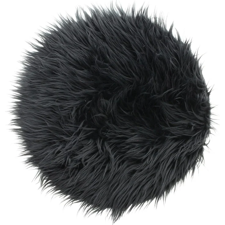 Dekofell "Raven" Kunstfell Deko Dekoration Felloptik Sitzkissen Bankauflage – Bild 1