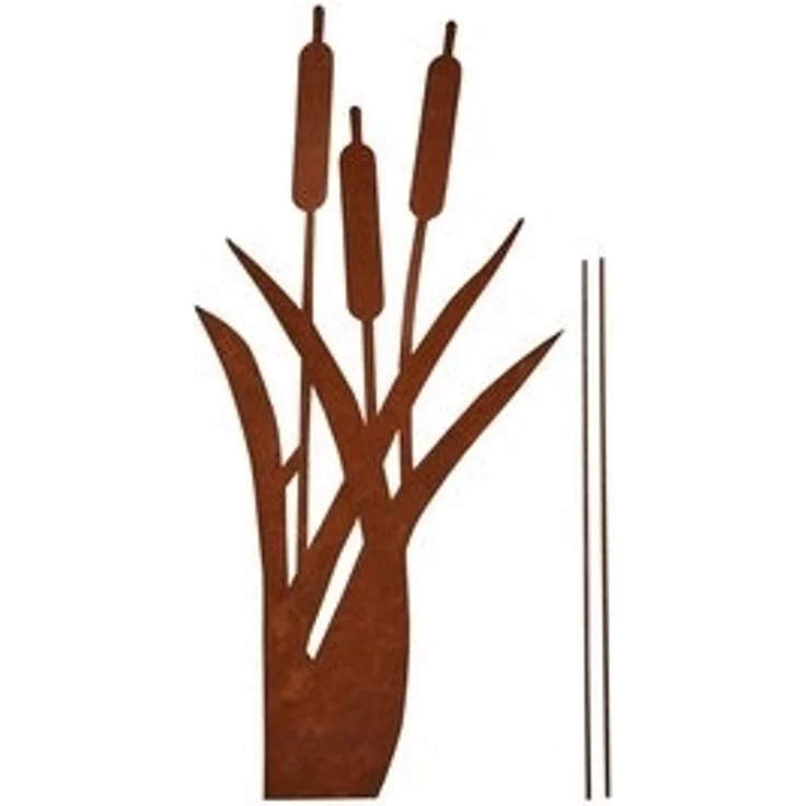 UNUS GARDEN Gartenstecker Schilfgräser Metall Rostoptik dekorative Beetstecker für Garten Balkon (1-St, Schilfgräser Beetstecker Metall Rostoptik dekorative Deko für Garten) – Bild 6