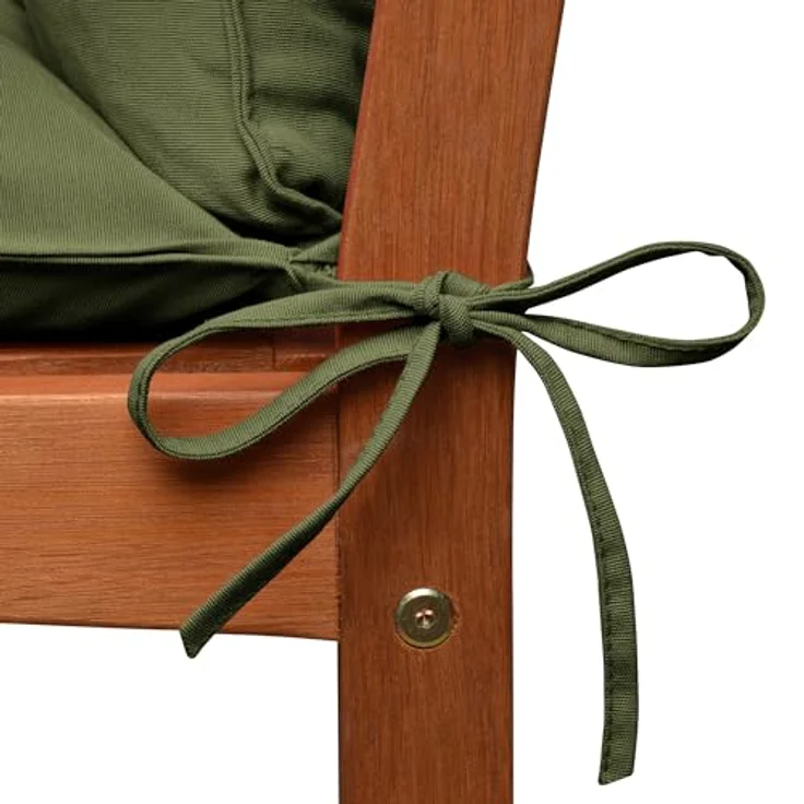 Beautissu Bankauflage Flair BR Olivegrün, 100x50cm, Sitzkissen für Gartenbank mit Rückenlehne und UV-Lichtechtheit 5 – Bild 6