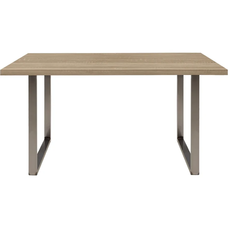 Esstisch >TABLES< in Sonoma Eiche Dekor, Metallfüße U-rohstahl - 140x74,7x90cm (BxHxT) – Bild 1