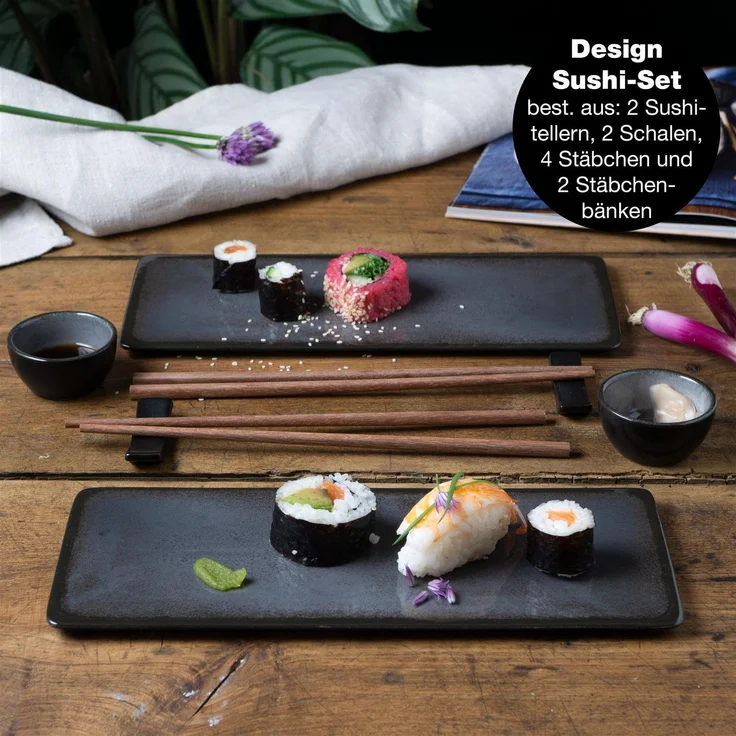 Moritz & Moritz VIDA 10tlg Sushi Set Anthrazit – Bild 2