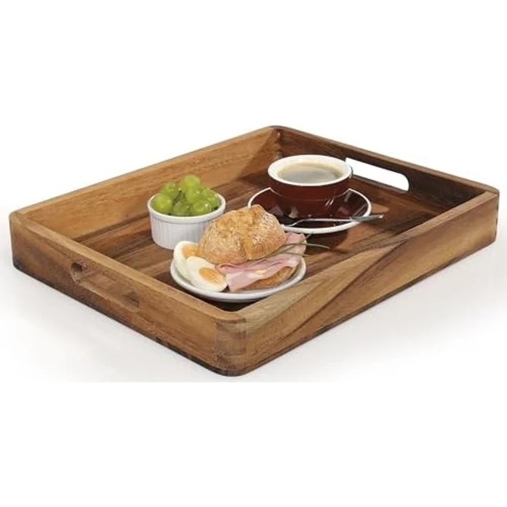 Tablett, Akazie 52 x 43 x 6 cm – Bild 2