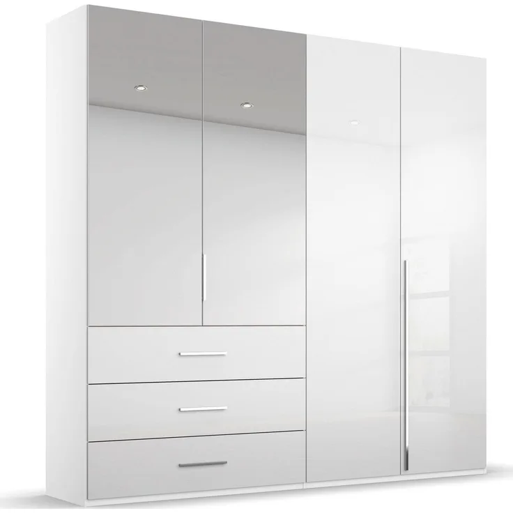 rauch Drehtürenschrank Kleiderschrank Schrank Garderobe Wäscheschrank MONTCLAR (in den Breiten 201/251/301 cm, inkl. SOFT-CLOSE-FUNKTION) mit Schubkästen und Spiegel, inkl. Wäscheeinteilung MADE IN GERMANY
