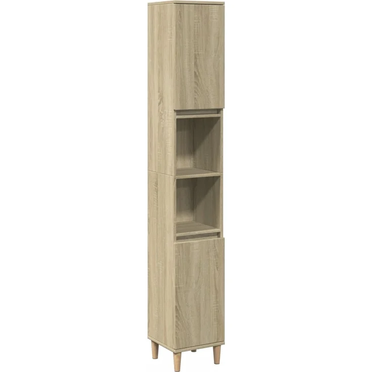 vidaXL Badschrank Sonoma-Eiche 30x30x190 cm Holzwerkstoff 849657 – Bild 1