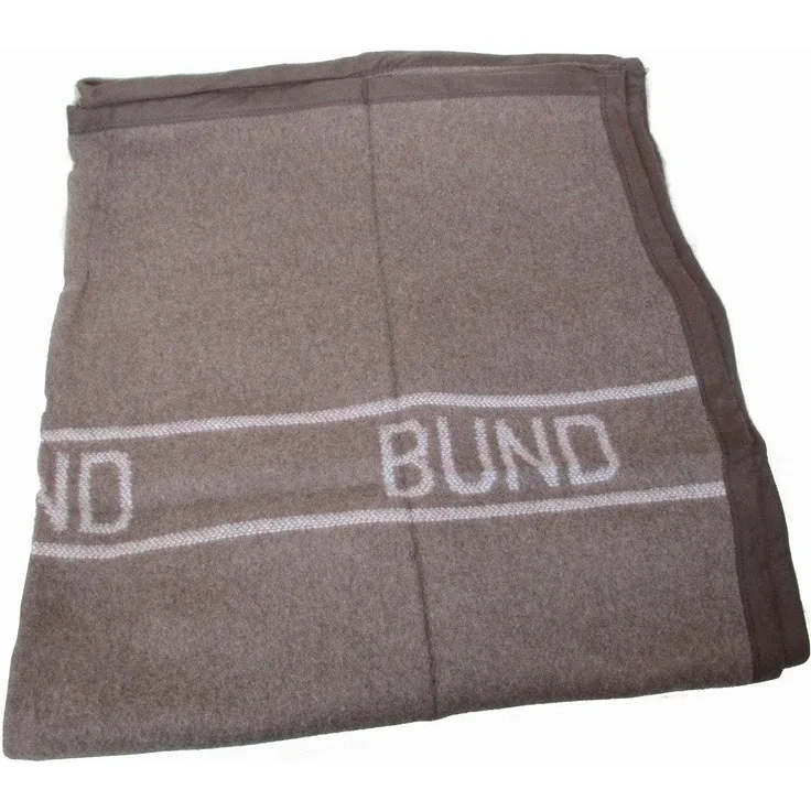 Wolldecke BW Wolldecke, braun, 220 x 130 cm, MFH, Schriftzug "BUND"