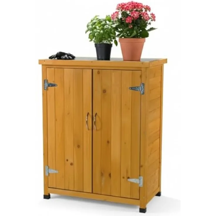 Gartenschrank, natur 75 cm × 40 cm × 90 cm