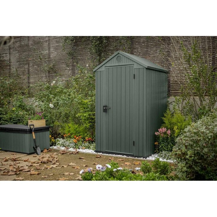 Dmora Gartenhaus Osoyoos, Gartenhütte, Gartenhaus, Werkzeugschuppen, 124x117 h205 cm, Grün – Bild 2