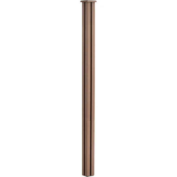 Gartenzaun Getafe WPC mit Pfosten 183x357 cm Braun neu. holz – Bild 5