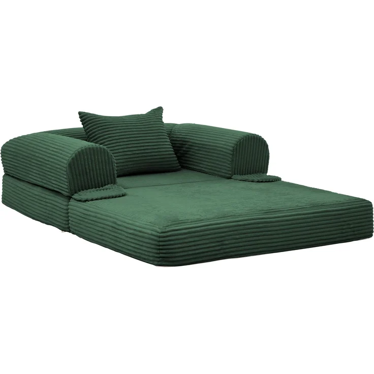 ZUBALIYA SchlafSofa mit Cordbezug, mit Schaumstoffpolsterung, ohne aufwendige Montage, für Wohnzimmer und Apartments – Bild 14