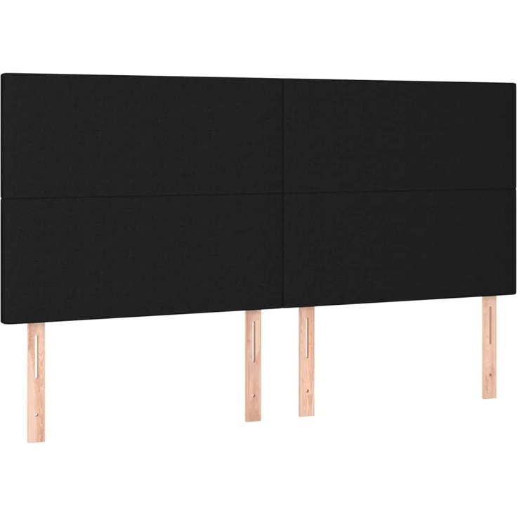 vidaXL Kopfteile 4 Stk. Schwarz 80x5x78/88 cm Stoff 3116060 – Bild 2