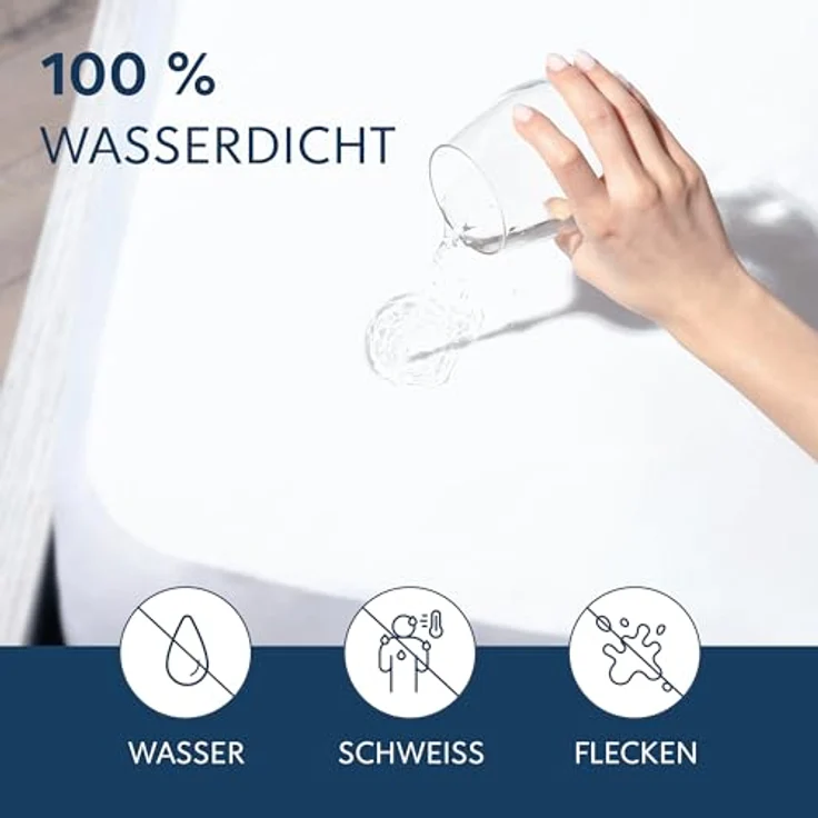 Dreamzie - Matratzenschoner 90x200 Wasserdicht - strapazierfähige und wasserdichte Matratzenauflage - Matratzenschoner 90x200 cm - optimaler Schutz und atmungsaktiv – Bild 2