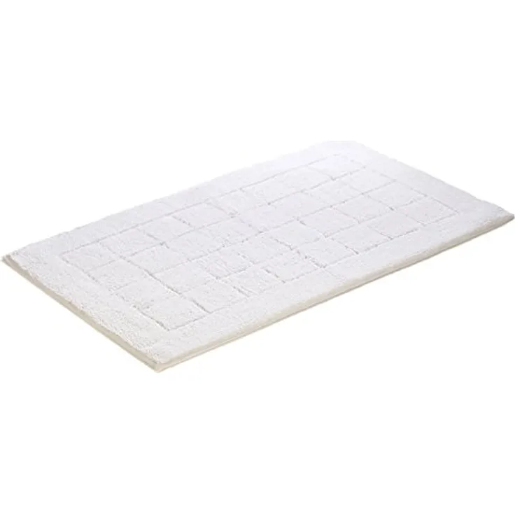 VOSSEN Vossen Badteppiche Exclusive 0300, hochfloriger Badteppich aus 100% Baumwolle, rutschfest und fußbodenheizungsgeeignet, weiß