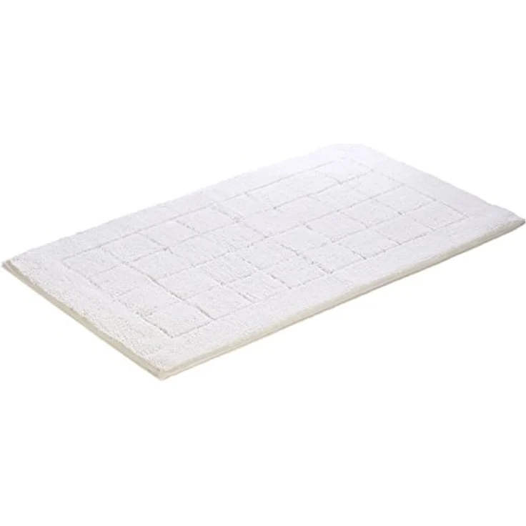 VOSSEN Vossen Badteppiche Exclusive 0300, hochfloriger Badteppich aus 100% Baumwolle, rutschfest und fußbodenheizungsgeeignet, weiß – Bild 1