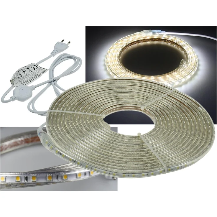 LED-Stripe "Ultra-Bright" 230V, 10m630 Lumen/Meter, weiß – Bild 1