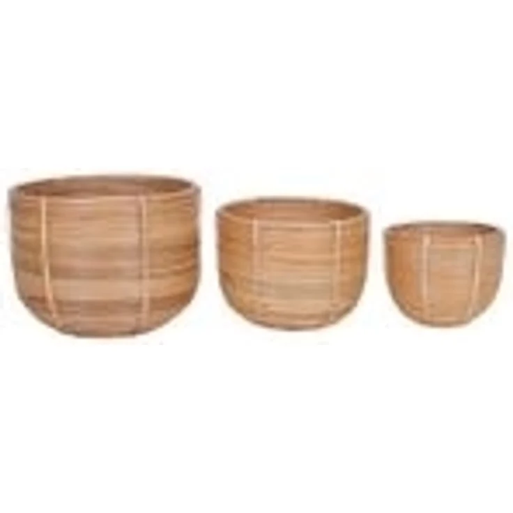 Rattan Korb Blumenkorb Cinta 3er Set – Bild 5