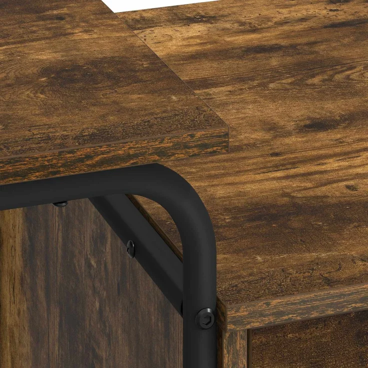 vidaXL Schreibtisch mit Stauraum Räuchereiche 120 x 50 x 75 cm 8007998 – Bild 8