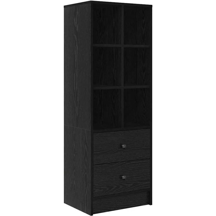 vidaXL Highboard Schwarz Eichen-Optik 45,5 x 34 x 127 cm 869363 – Bild 1