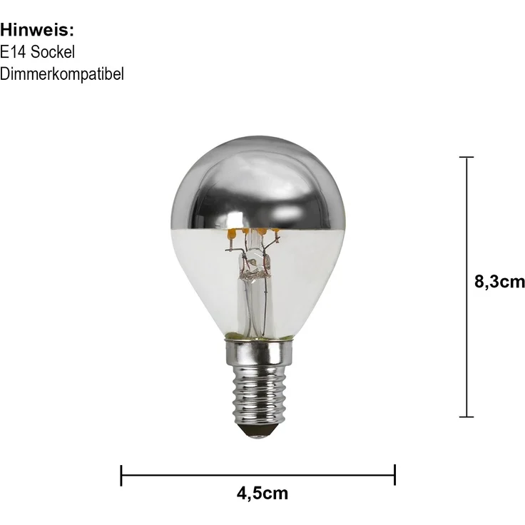 LED-Leuchtmittel ,Top Coated', E14, 3,5W, 250lm, dimmbar, blendfrei, warmweiß – Bild 3