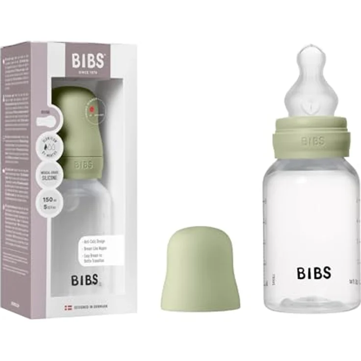 Bibs Flasche - Slow Flow - 150 ml - Silicone - Sag – Bild 2