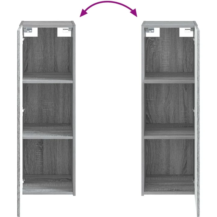 vidaXL Badezimmerschrank-Set 5 stk. Grau Sonoma 129 x 35 x 80 cm 3405989 – Bild 11