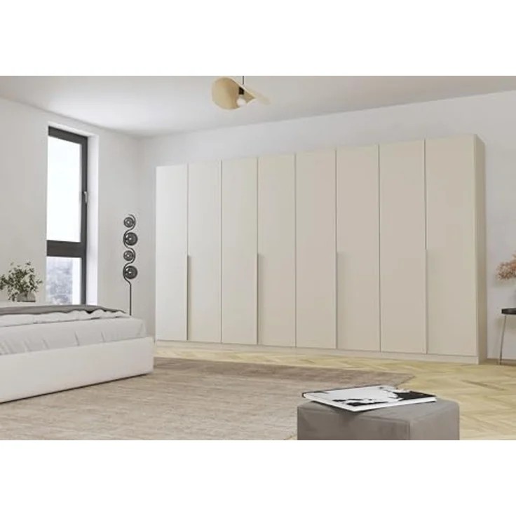 Rauch Möbel Alabama, Kleiderschrank für Schlafzimmer, Kinderzimmer, Wohnzimmer, Garderobe, Flur, 8-türig, mit Zubehör Classic, Farbe Beige, Breite 360 cm – Bild 2
