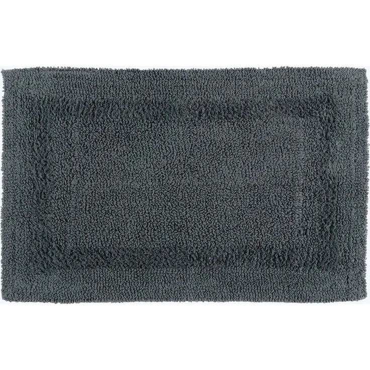 Homescapes Badematte Badematte grau 50x80 cm aus 100% Baumwolle, Höhe 20 mm, Baumwolle, rechteckig, 50x80 cm – Bild 1