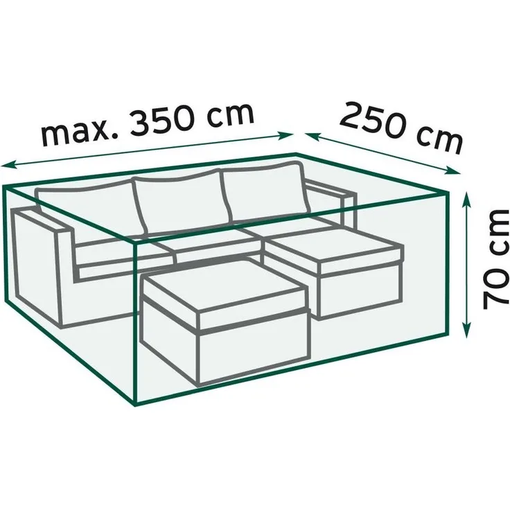 TrendLine Schutzhülle Exclusive Lounge 350x250x70 cm Abdeckung Gartenmöbel