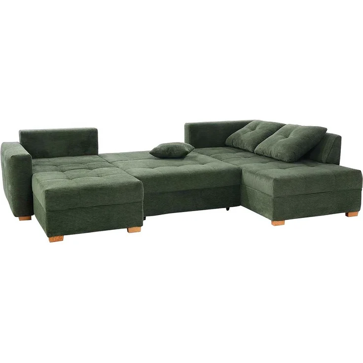 Jockenhöfer Gruppe Wohnlandschaft Abby U-Form, B: 313 cm, mit Bettfunktion, Bettkasten & Zierkissen – Bild 2