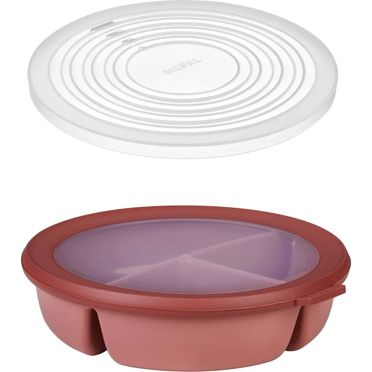 Mepal | Bento-Schüssel Starter-Set | Mikrowellendeckel inklusive | Multischale mit 3 Fächern | luftdichte Frischhaltedose | Meal-Prep-Boxen & Vorratsdosen | Vivid mauve – Bild 1
