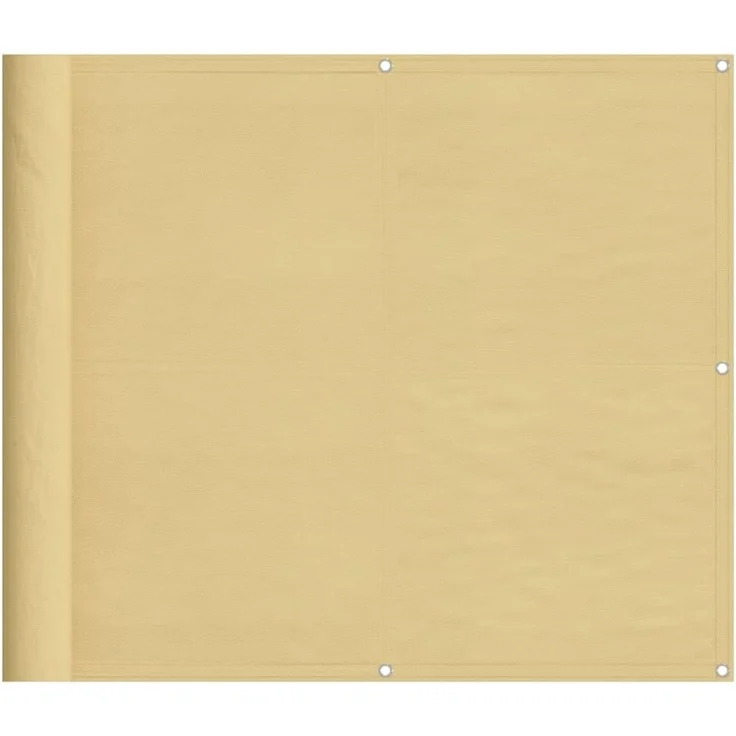 vidaXL Balkon-Sichtschutz Sandfarben 90x1000 cm 100% Polyester-Oxford 4000034 – Bild 1