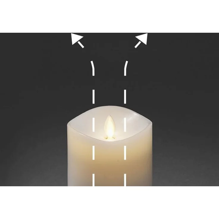 LED Duftkerze mit 6h Timer, flackernd, Ø 9cm, Höhe 18cm, Batteriebetrieb – Bild 6