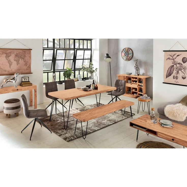 Wohnling 'HARLEM' Hausbar, Massivholz Akazie, 91 x 65 x 50 cm – Bild 9