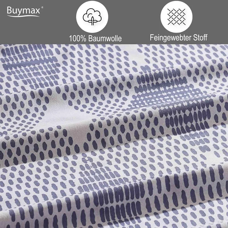 Buymax Bettwäsche Zenon Vizon, Renforce: 100% Baumwolle, 3 teilig, 200x200 oder 200x220 cm, Reißverschluss, weich – Bild 3