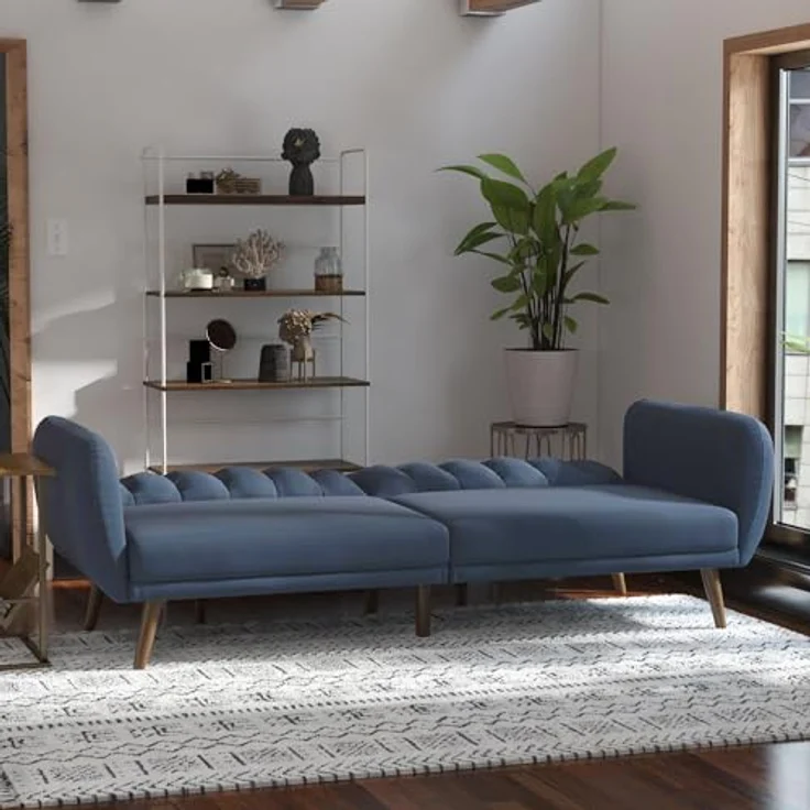 Novogratz Brittany Schlafsofa, Leinen Marineblau – Bild 14