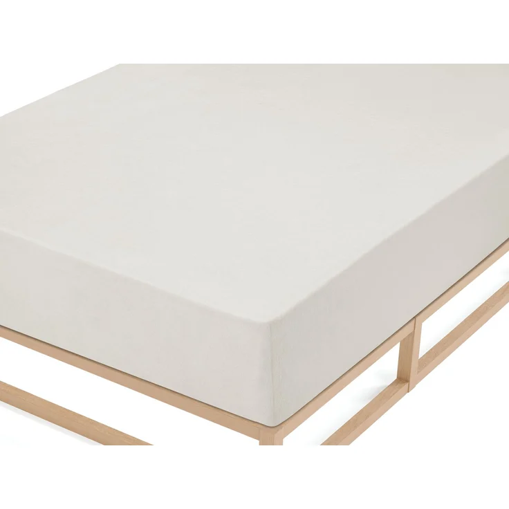 biberna Frottee-Stretch-Spannbetttuch 0012344, grau, 1x 90x190 cm - 100x200 cm – Bild 1