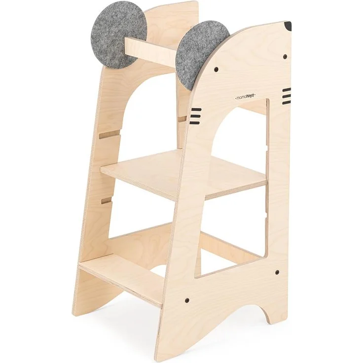 MamaToyz Holz Lernturm Kule Maus | Natur | 56 x 50 x 90 cm – Bild 1