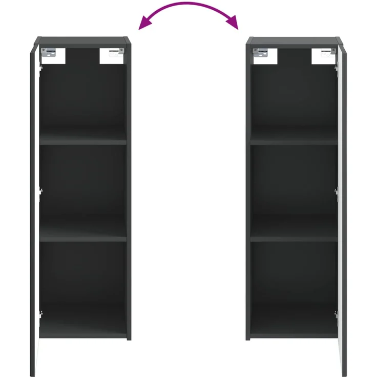 vidaXL Badezimmermöbel-Set 5 stk. Schwarz 33 x 34,5 x 100 cm 3405984 – Bild 11