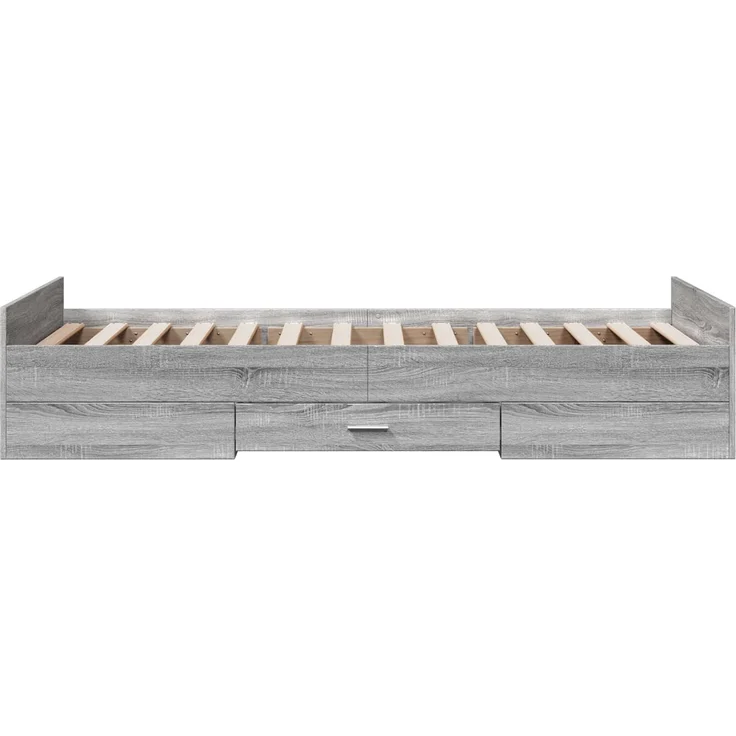 vidaXL Bettgestell mit Stauraum Grau Sonoma 80 x 200 cm Holzwerkstoff 3429505 – Bild 5