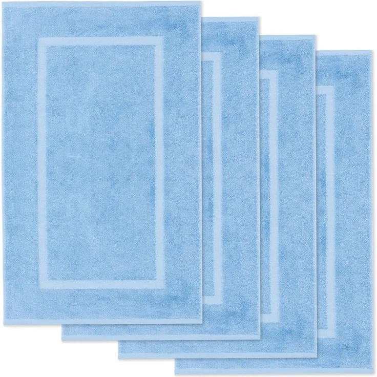 Lavea Badematte 4er Set Badeteppiche Elena Frottee 50x80 cm Badvorleger, 100% Baumwolle, 500 g/m² Frottier, weich & saugstark, pflegeleicht – Bild 5