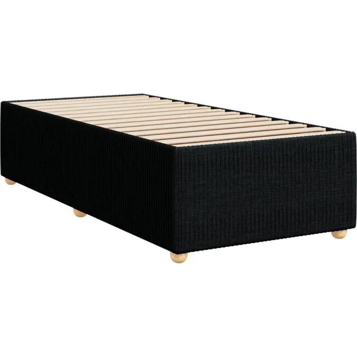 vidaXL Boxspringbett mit Matratze Schwarz 100x200 cm Stoff 3287376 – Bild 10