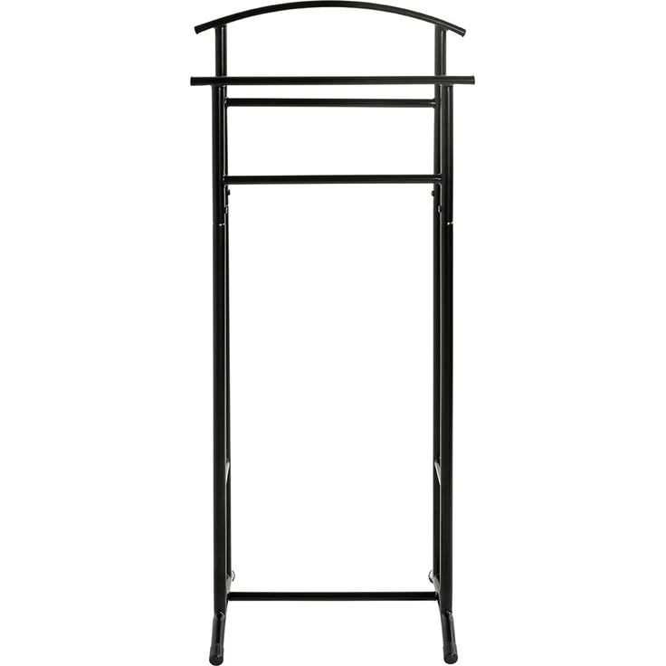 Herrendiener >55503< in schwarz, Stahlrohr - 48x107x36cm (BxHxT) – Bild 3