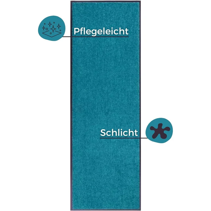 Waschbare Fußmatte Wash & Clean - petrol - 120x180x0,7cm – Bild 2