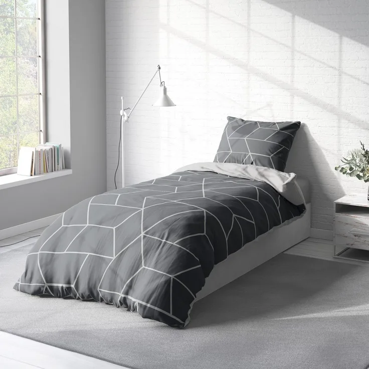 One Home Bettwäsche Motive, Mikrofaser, 4 teilig, Geometrisch Grafisch modern, Knitterfrei Weich für Sommer und Winter