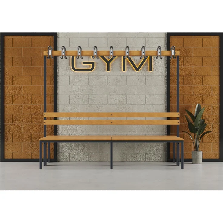 Garderobenbank doppelseitig 200 cm anthrazit – Bild 1