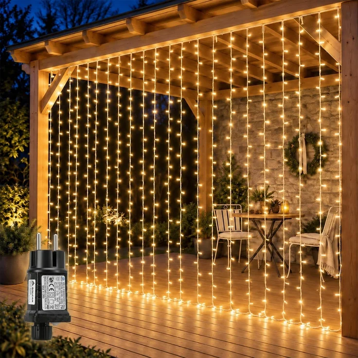 SALCAR LED Lichtervorhang Außen 3x3 – Bild 1
