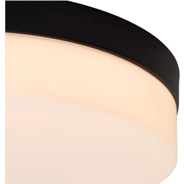 LUCIDE BISKIT Deckenleuchte Badezimmer, Ø 23 cm, LED 1x12W 2700K, IP44, mit Bewegungssensor, Schwarz – Bild 5