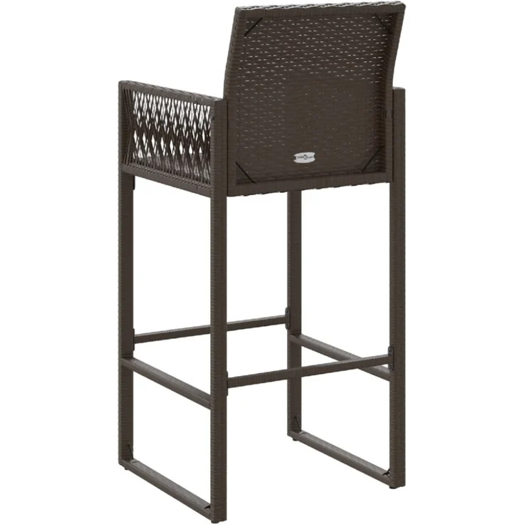 vidaXL Garten-Barhocker 2 Stk. Braun Poly Rattan 368703 – Bild 8