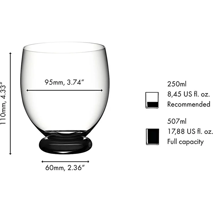 RIEDEL 4900/04B FATTO A MANO Tumbler Grande - SCHWARZ, handgefertigt – Bild 2
