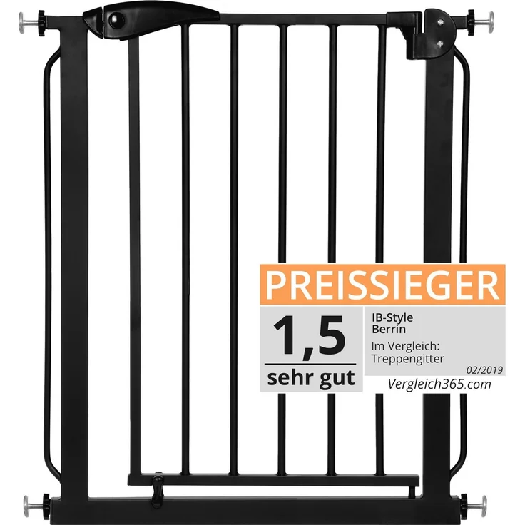 ib style Türschutzgitter Berrin, Ohne Bohren, Sicherheitsgitter für Türen und Treppen, Zum Klemmen – Bild 1